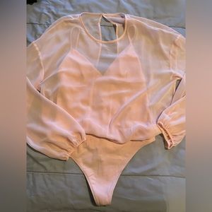 Wilfred Pink Bodysuit with Blouse